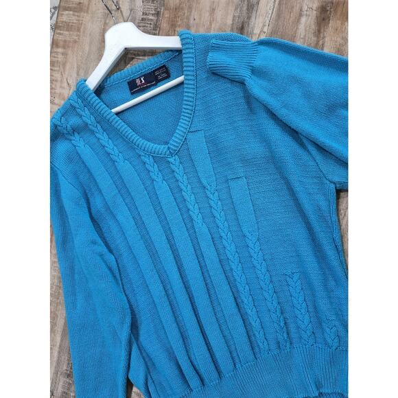 professional golf tour PGA Tour Mens Blue Pullover 100%cotton Size L -looks M - Picture 4 of 4